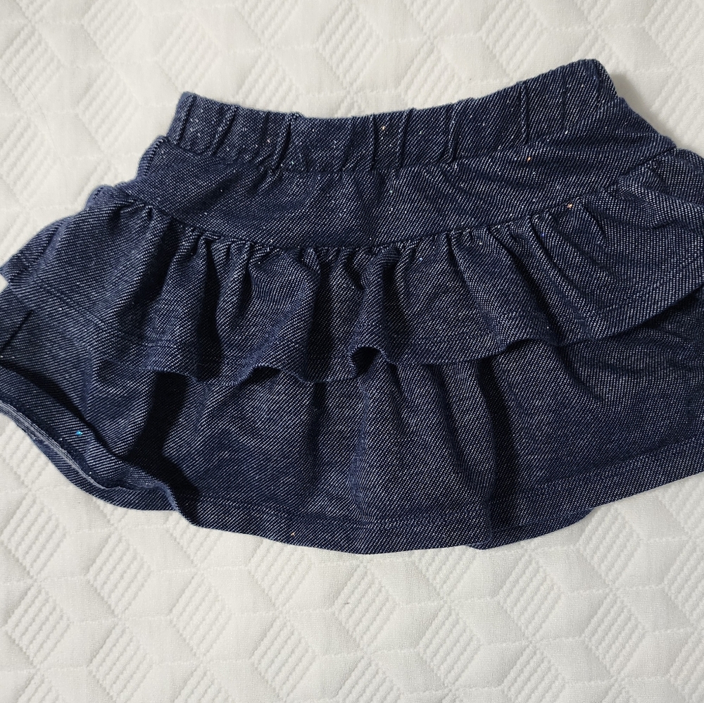 Falls Creek Navy Tiered Ruffle Skirt